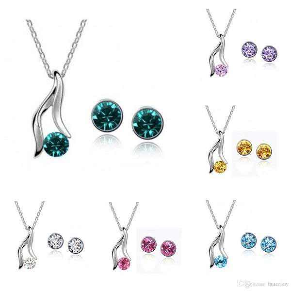 

комплект украшений для подружки невесты для свадебных наборов украшений ожерелья подвески посеребренные серьги с подвесками красиво элегантн, Silver