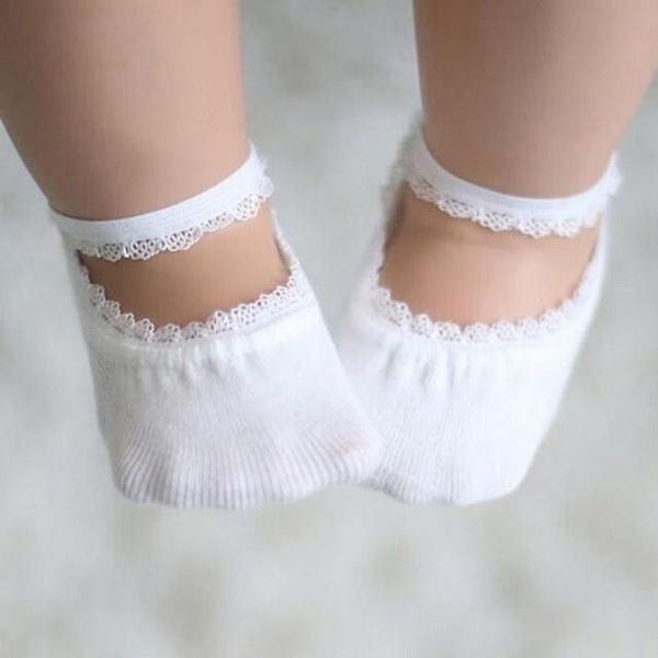 

1 пар против скольжения кружева baby girl носков в течение 1-5 лет симпатичные малышей младенцы хлопковые носков для младенцев kid девочек п, Pink;yellow
