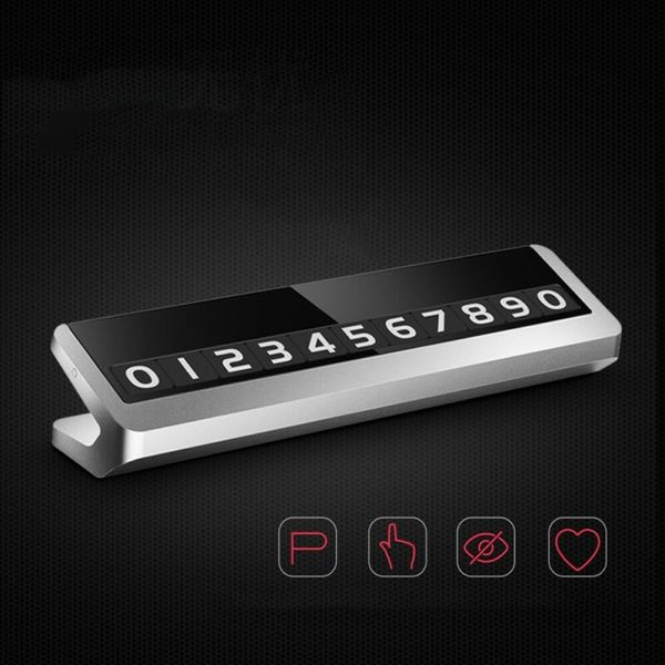 

brand new for car phone number temporary parking card plate night hidden auto sticker stop