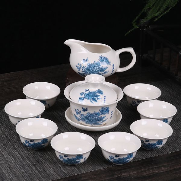 Preference Chinesisches Kung-Fu-Teeset, Trinkgeschirr aus lila Tonkeramik, Binglie, inklusive Teekanne, Tasse, Terrine, Teesieb, Teetablett261d