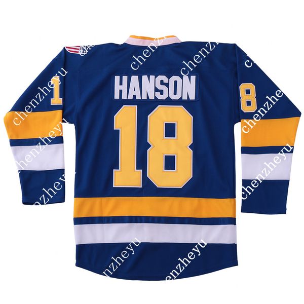 

hanson brothers 18 charlestown chief slap sblue hockey jersey 6523865722, Black;red