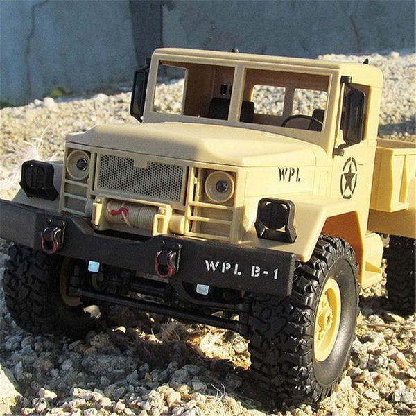 

wpl b-14 rc truck remote control 4 wheel drive climbing off-road vehicle toy 2.4g army toys car shape with head lighting diy kit