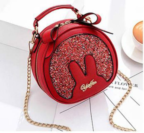 

Designer Rabbit Ear Small Round Crossbodybag Female 2020 New Messenger Bag Fashion Mini Shoulder Bag