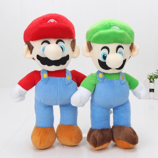 

10pcs / серия 10 '' розничной super mario bros плюшевых mario луиджи плюшевых куклы игрушки y200703