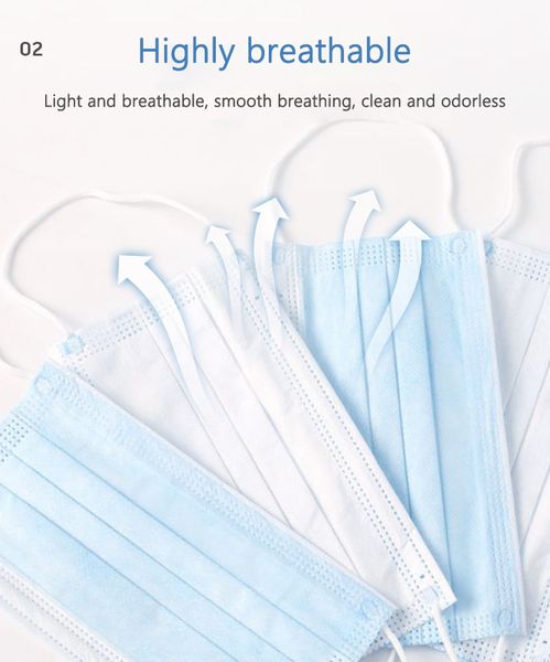 

disposable masks 3 layers ear-hanging dust mask cover 3 layers non-woven disposable dust masks softmask face mask masks kn95