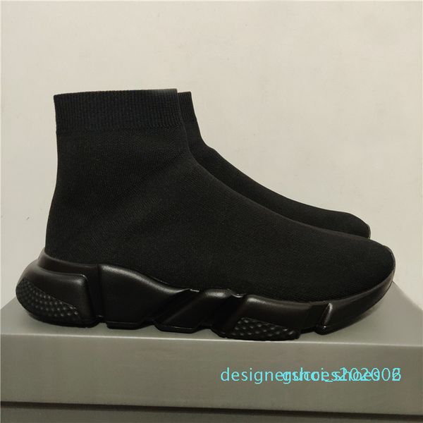 

2020 new designer shoes speed runner trainer black red oreo triple black flat fashion sock casual sneaker aq15 g02