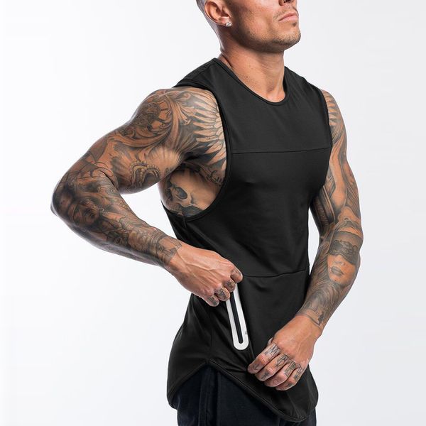 Taglia M a 2XL T-shirt senza maniche per uomo Estate Nuovo gilet sportivo Canotte fitness ad asciugatura rapida da uomo Abbigliamento maschile