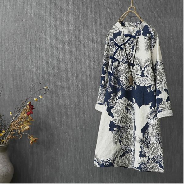 

ewq] 2020 весна осень новый шаблон круглый воротник с длинными рукавами печать лоскутная пуловеры vintage платье женщины ak34203, Black;gray