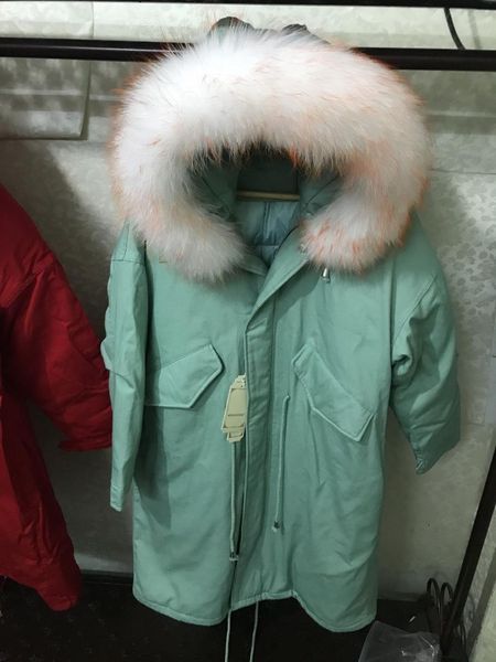 

2018 белая утка вниз светло-зеленый куртка женщин новая корея большой воротник ветровки женский long сыпучие большой размер твердая талии па, Black