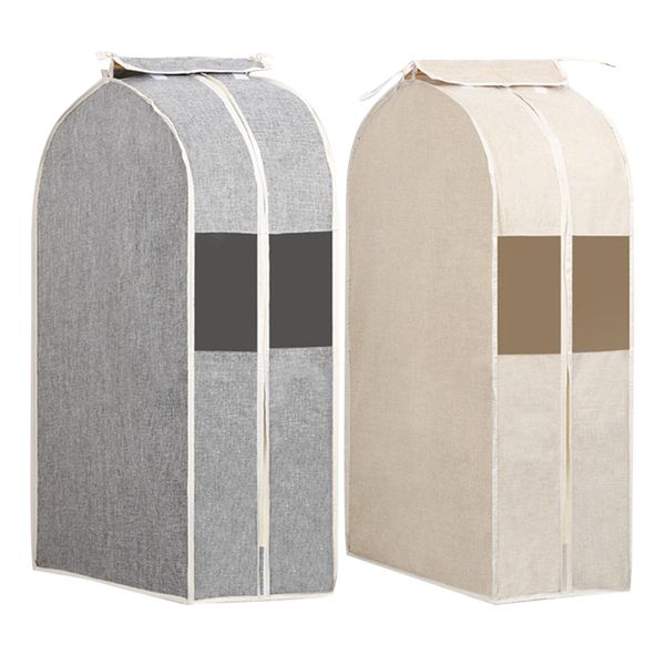 

clothes suit coat hanging garment bag breatbable dust cover washable clothes storage bag protector wardrobe hanging clothing