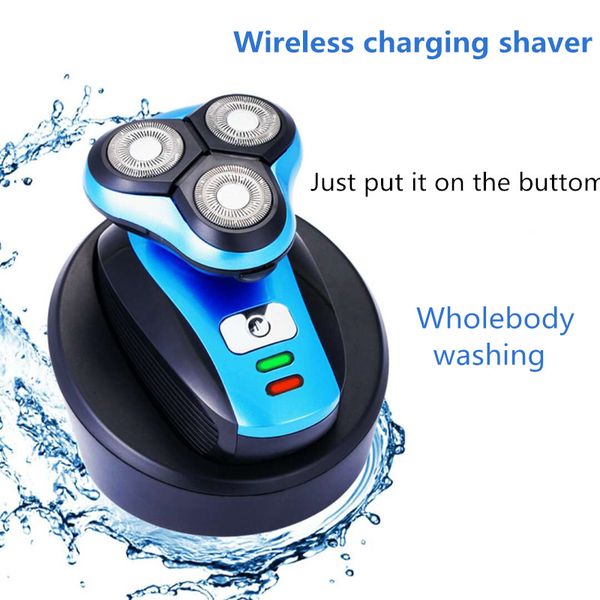 

whole body washing electric shaver triple blade men beard trimmer usb charging shaving machine professional haircut machine 43d