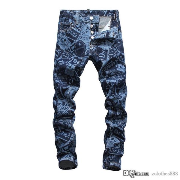 

2020 верхней мужской роскошные дизайнерские джинсы марка дизайнер роскошные мужчины мода уличной одежды мужские брюки дизайнерские джинсы на, Blue