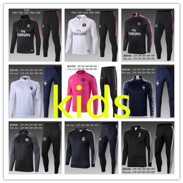 

2018 19 urvetement enfant p g jordam track uit training uit mbappe kid maillot de football kit madrid ronaldo juventu occer jacket