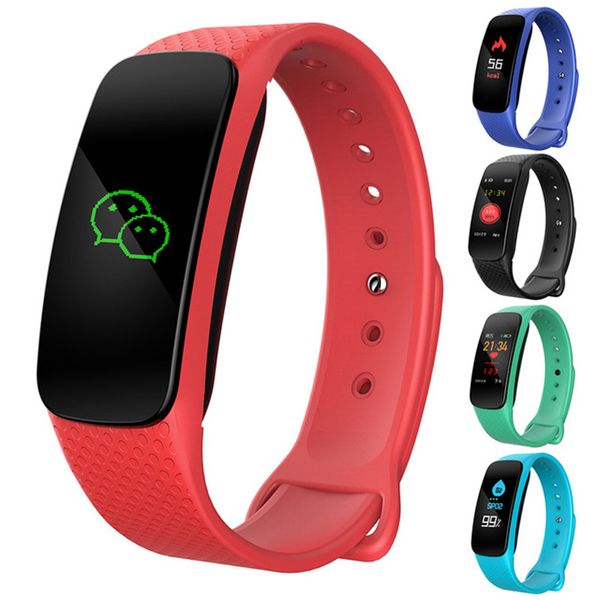 

new l6 fitness bracelet heart rate monitor smart wristband blood pressure oxygen smart bracelet mens band waterproof watches, Blue