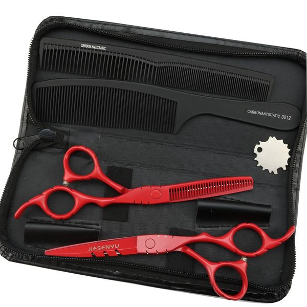

5.5/6.0 inch rich red personality haircut scissors hair essential set affordable hair care tools hairdressing supplies