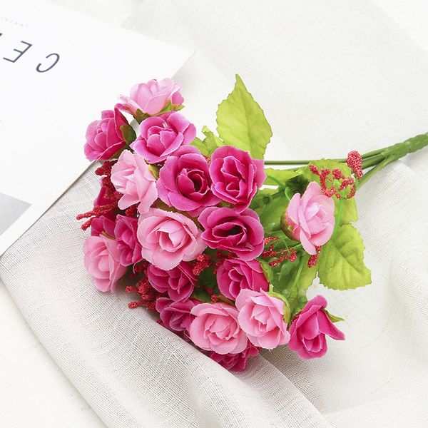 

flower small rose wedding decoration false flower 21 diamond mei silk pgraphy props bouquet foam roses fausse fleur plants