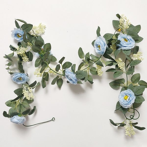 

6style artificial fake leaf eucalyptus decor home window bouquets flower garland