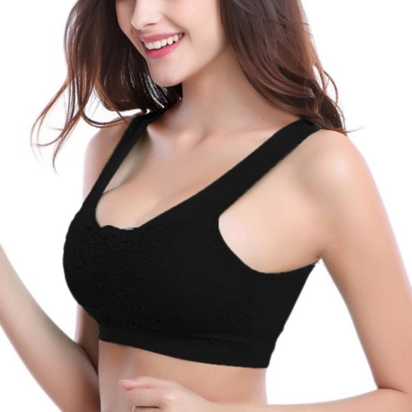 

women sports bra push up bras female seamless padded bra vest tanks fitness yoga running workout, White;black