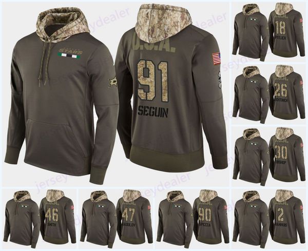 

Custom Men Dallas Stars Military Camo Hood USA Flag Hoodie Jerseys 16 Jason Dickinson 14 Jamie Benn 44 Bayreuther Hockey Hoodies Sweatshirts