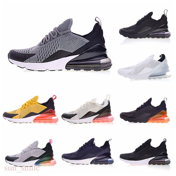 

nike air max 270 цветочные кроссовки для женщин мужская обувь se тройной черный белый радужный каблук вольт оранжевый мужской тренер спортив, Black;brown