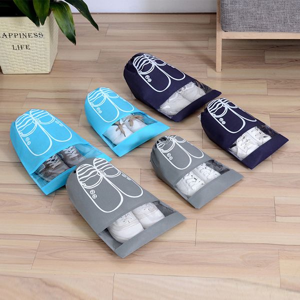 

non-woven bundle pocket travel shoes storage bag window shoes boots dust bag