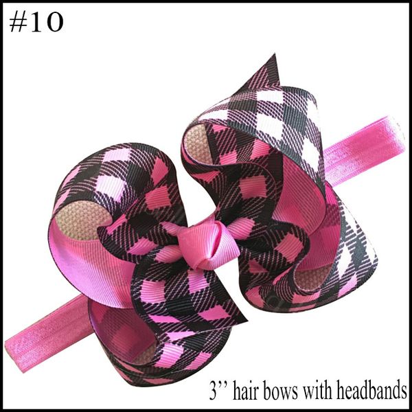 

300pcs buffalo plaid bows christmas hair bows with clips plaid kids girls princess handmade boutique, Slivery;white