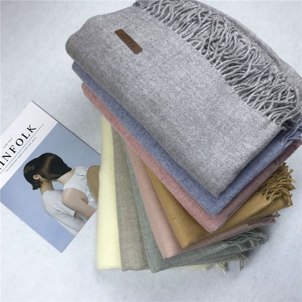 

Solid Color Front The Rest Of His Life Tassels Scarf Super Keep Warm Thickening Lovers Fund Shawl