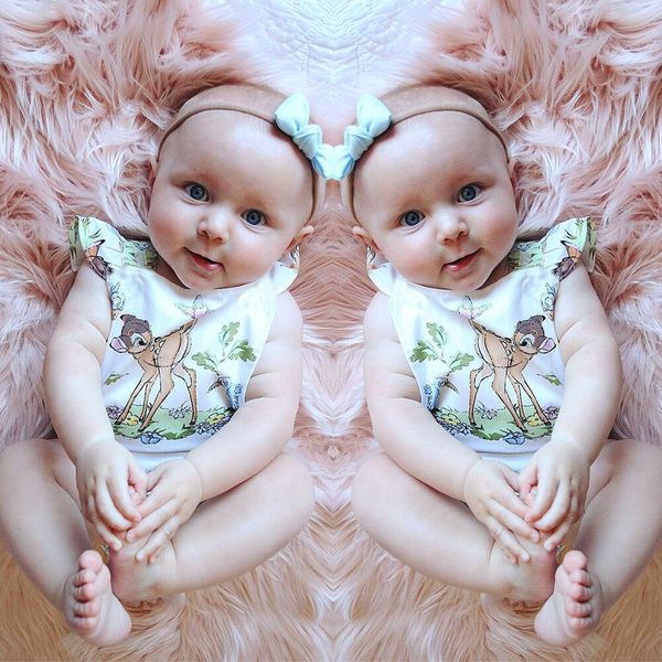 

toddler infant baby girls deer romper bodysuit jumpsuit clothes outfits deer romper girls clothes, Blue