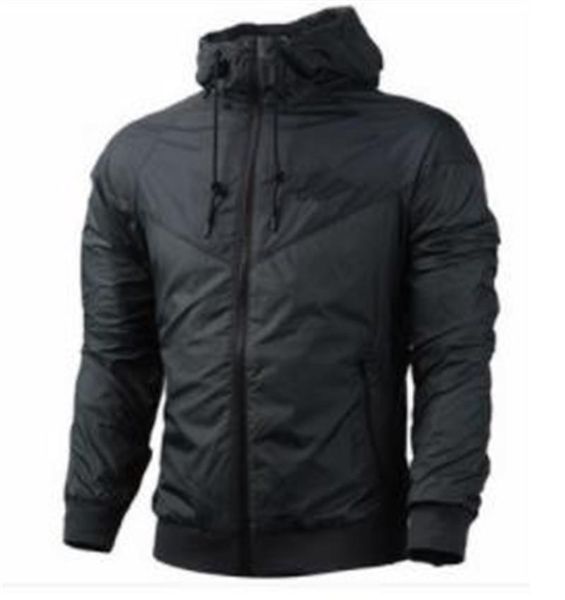 

contrast color men coats cardigan thin jacket outdoor sports fitness long sleeve hooded mens sweatshirts with zipper, Black