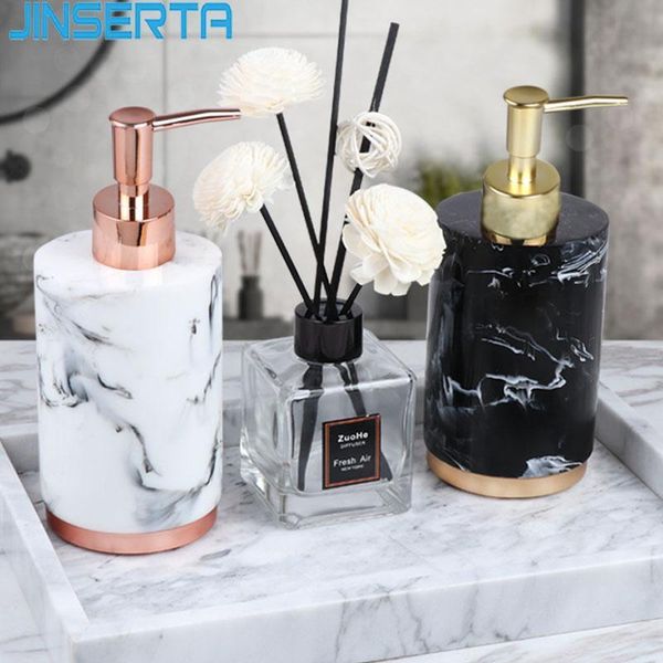 

jinserta marble soap dispenser press bottle luxury gold home l bathroom hand sanitizer shampoo body wash decorative bottle