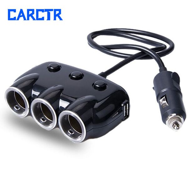 

new 5v car dual usb cigarette lighter one-to-three power adapter vehicle power splitter fast charging car accesories 5692