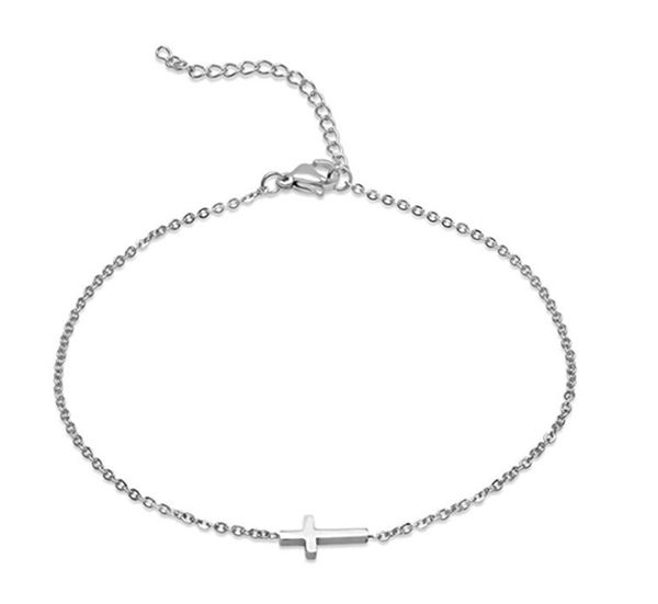 

anklet cross female romantic leisure feet jewelry simple beach wind, Red;blue