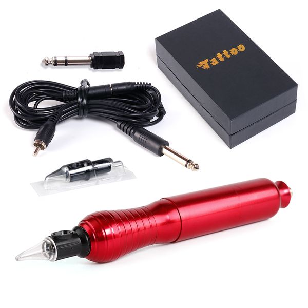 

hybrid adjustable aluminum rotary tattoo machine pen 9500r/m for permanent make up needle cartridges tattoo body&art em102