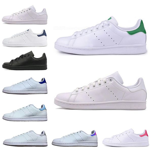

2019 women men stan shoes fashion smith sneakers casual shoes triple white black leather sport classic flats size 36-45