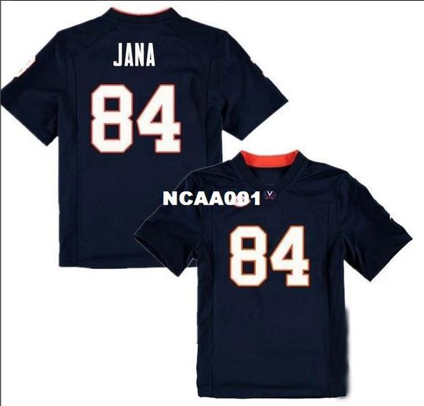 

2019 new men uva cavalierss terrell jana #84 real full embroidery college jersey size s-4xl or custom any name or number jersey, Black;red