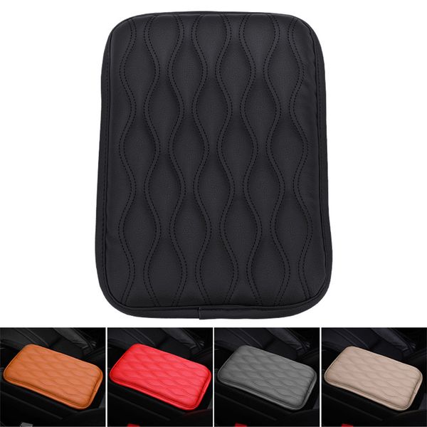 

universal vehicles interior armrest box center console cover pad dust proof leather cushion armrests protector pads