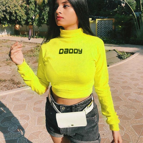 

fashion new women's ladies long sleeve turtleneck tee bodycon crop ladies casual t-shirts, Black;blue