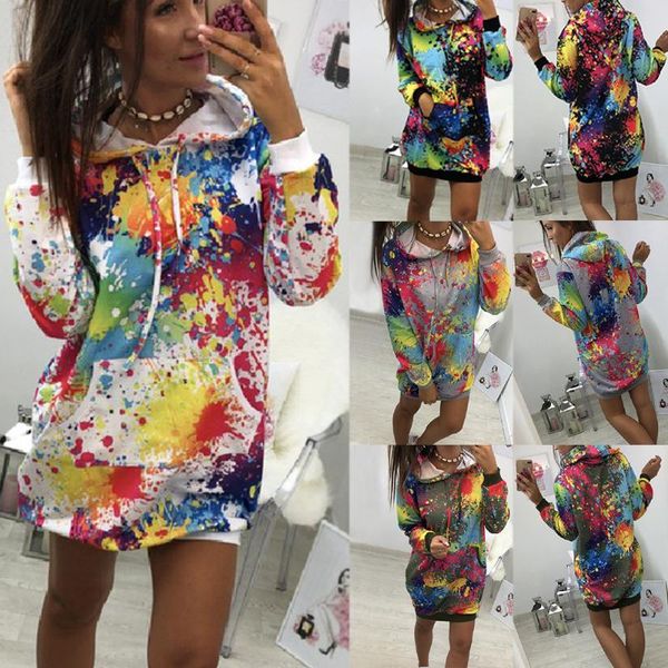 

women's trench coats 2021 fashion european and american style for autumn winter loose hooded printed long-sleeved fleece hoodie, Tan;black