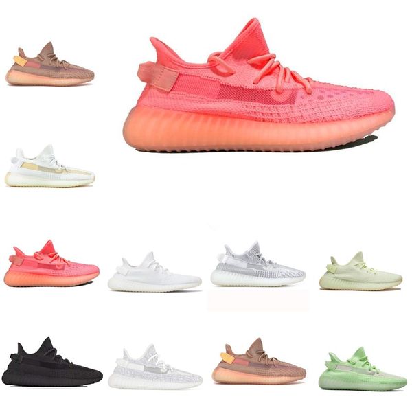 

with box new kanye west clay v2 static reflective gid glow in the dark mens running shoes hyperspace true form women sport desigoer sneakers