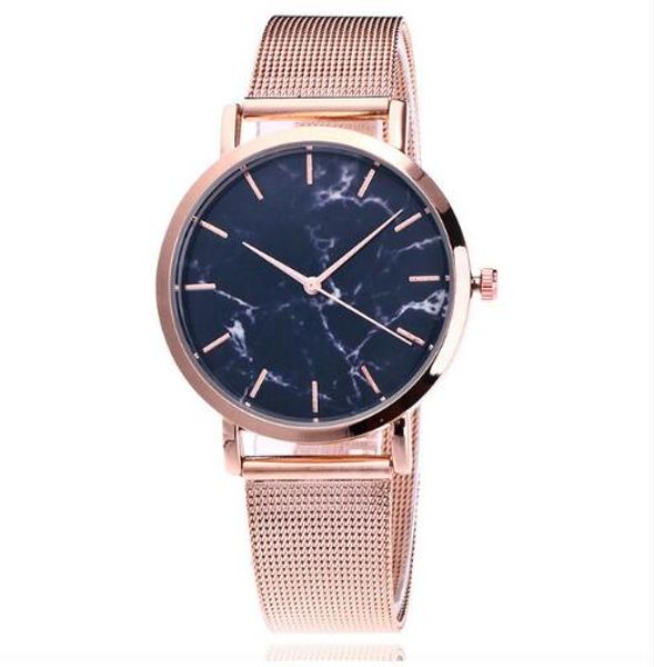 

relojes mujer 2019 fashion new arrival trendy women quartz watch alloy wrist watch marble grain clock jewelry gift for women, Slivery;brown
