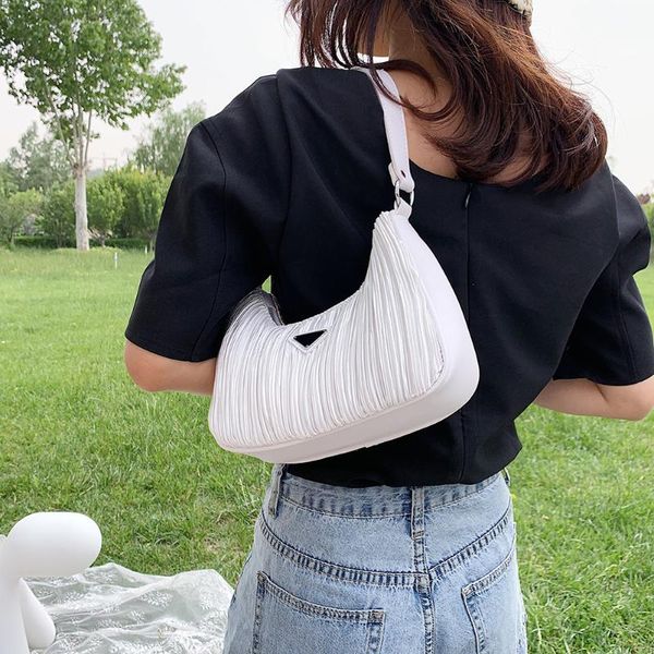 

casual women shoulder messenger bag pleated solid totes female clutch handbag popular simple female daily bag