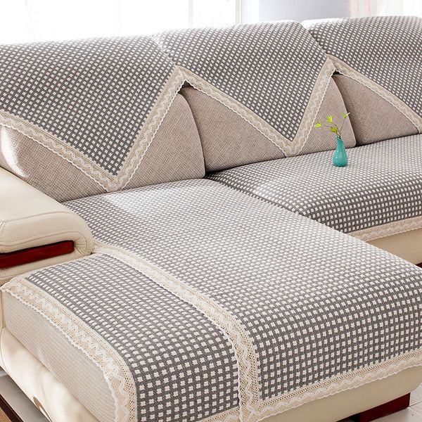 

sofa cushion cotton seat cushion modern minimalist living room fabric custom four seasons general anti-slip linen cloth sofa cover