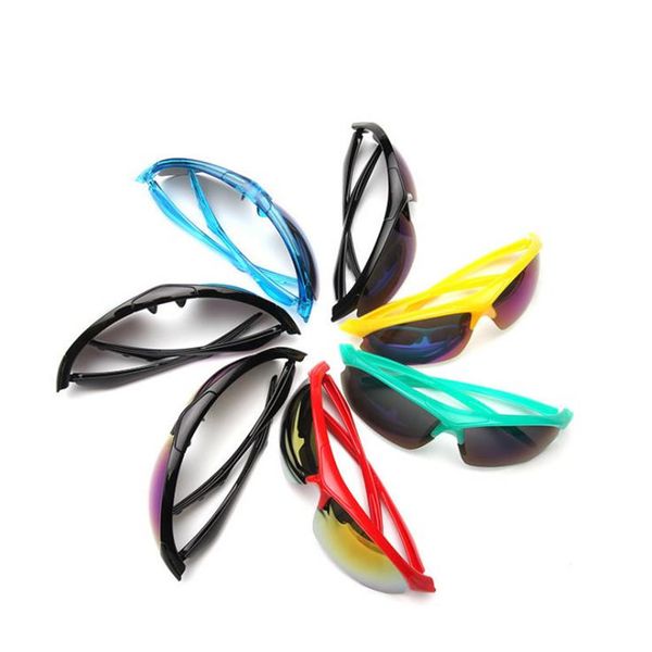 

fashion men & women outdoor sports sunglasses classic cycling sun glasses goggles anti-uv spectacles semi-rimless eyeglasses a, White;black