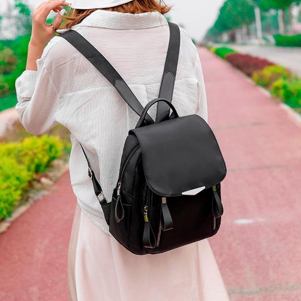 

2020 kids bag fashion women's outdoor simple zipper contrast color backpack travel bag mochila mujer