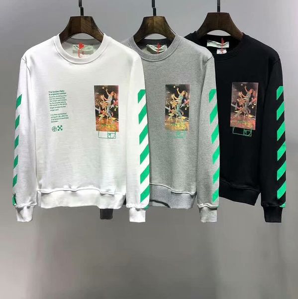 

2019 men off de igner white hoodie weat hirt weater hoodie long leeve pullover brand hoodie treetwear m 3xl d 2122, Black