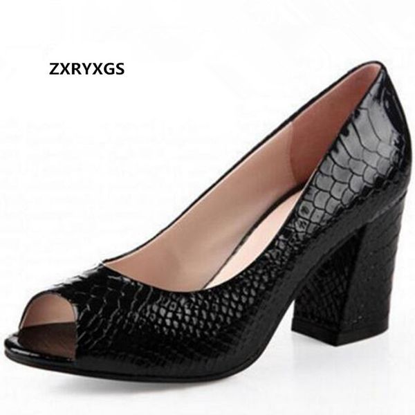 

elegant comfort fish mouth women high heel shoes 2019 plus size women shoes fashion sandals high heels real leather shoes pumps, Black