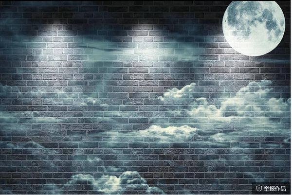 

обои для стен 3 d для гостиной ретро кирпичная стена ночная сцена 3d три d