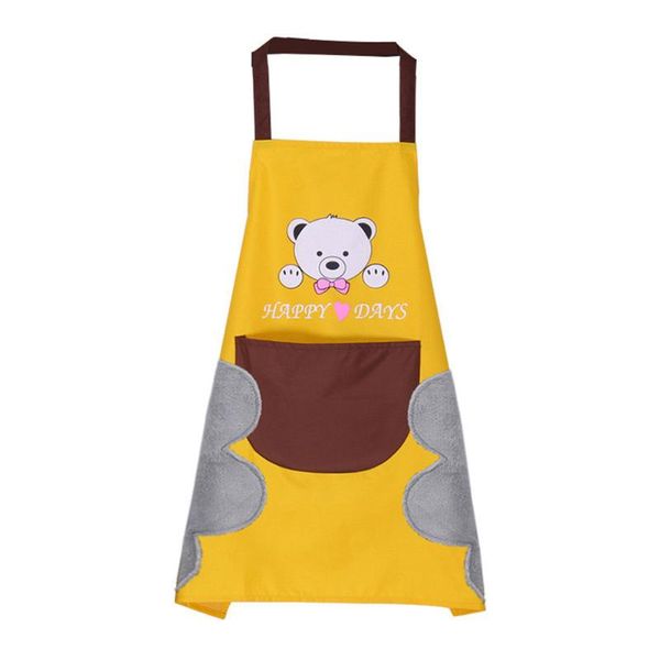 

erasable hand waterproof apron kitchen oil and dirt antifouling cartoon halter apron tb sale