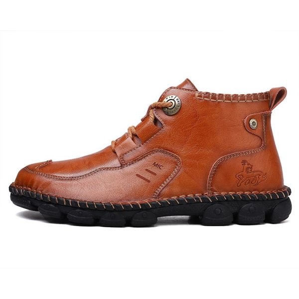

2019 new classic genuine leather men shoes autumn casual high sneakers for male comfortable shoe footwear big size 38-48, Black