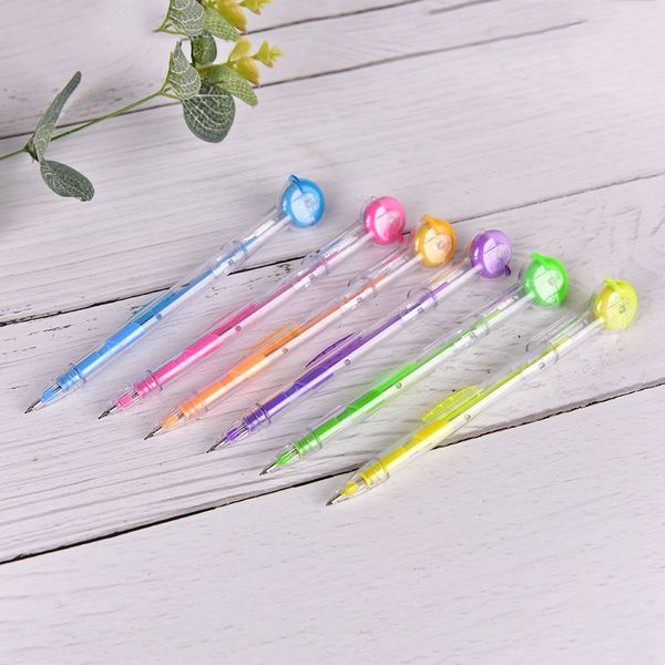 

1pcs 0.5mm or 0.7mm kawaii mechanical pencil with eraser school office supplies, Blue;orange